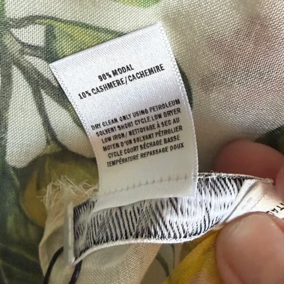 oscar de la renta | poppies & grapes modal cashmere scarf - Picture 9 of 9